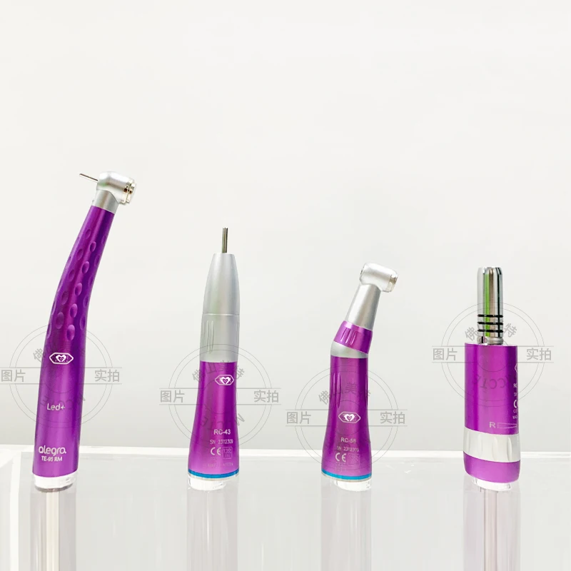 Dental 2/4Holes 3 Water sprays Air Turbine LED  High Speed Handpiece And Inner Water Low Speed Handpiece Kit Dental Handpiece Se