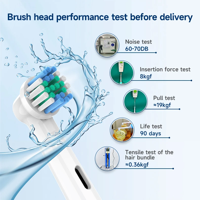 Baolijie Good Quality Dupont Soft-Bristled Electronic Toothbrush Heads EB62-T Replacement Toothbrush Head