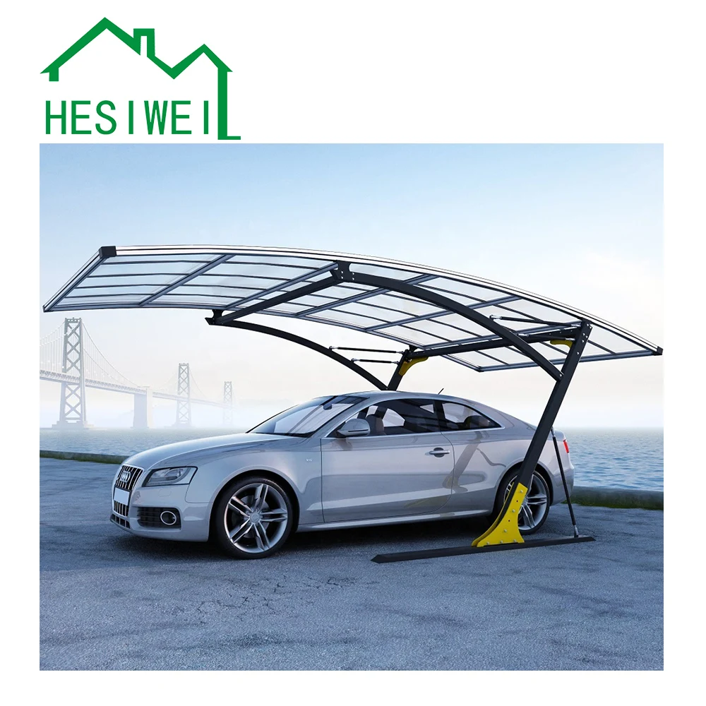 HESIWEI garden shed polycarbonate roofing sheet retractable carport shed canopy