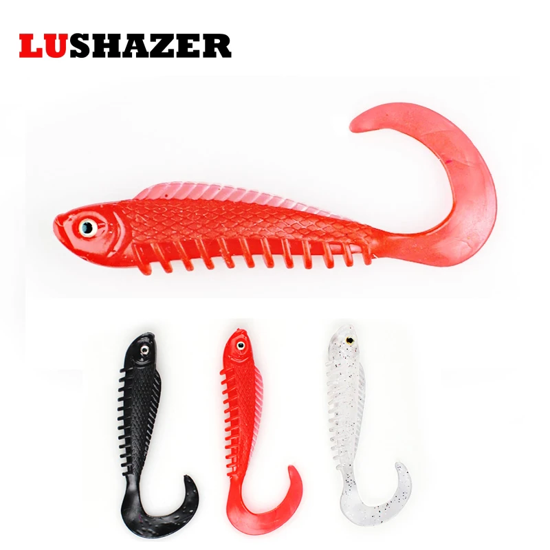 
wholesale Freshwater soft lure fish earthworm soft bait 6.5g 10cm artificial shrimp 