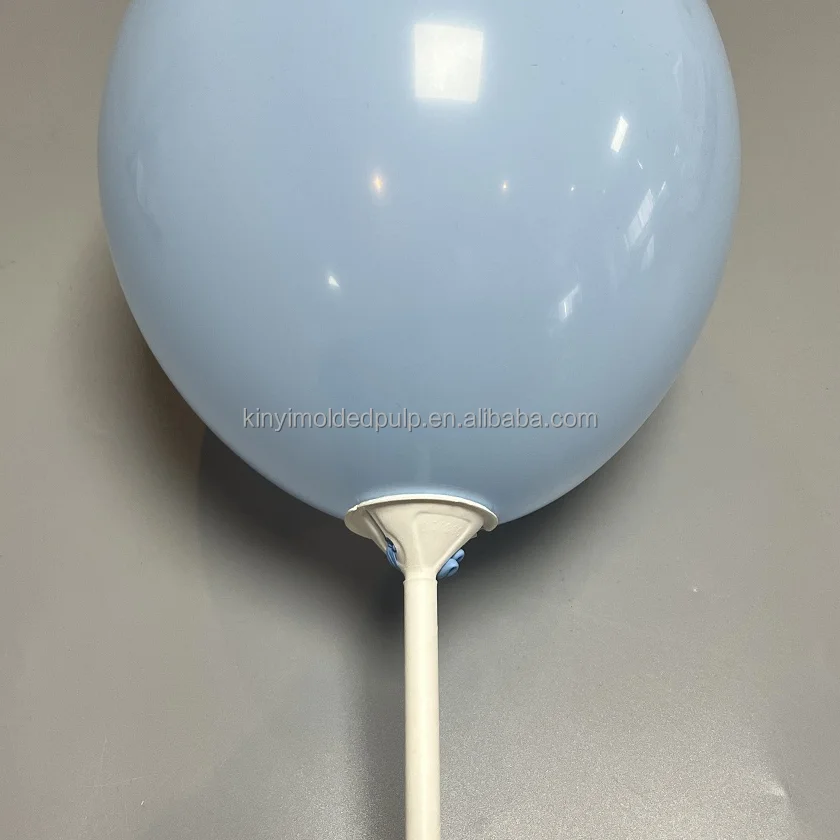 Custom Bio Ecofriendly Size Biodegradable Sugarcane Bagasse Pulp Molded Festival Celebrations Balloon Holder Clip