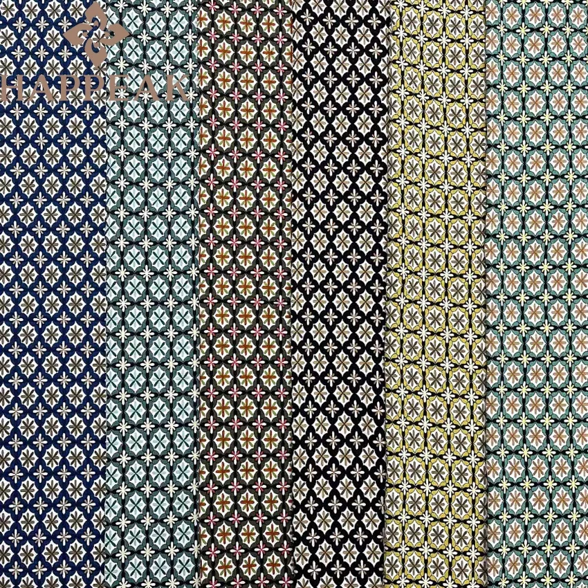 HAPPEAK оптовая продажа дешевая вискозная ткань с цифровой печатью из вискозы принтом для