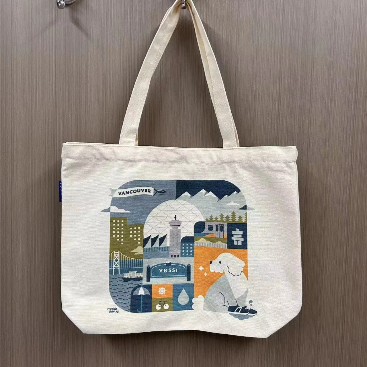 Хлопковая сумка с принтом логотипа на заказ черный белый розовый натуральный цвет 100% хлопковая Холщовая Сумка молнией