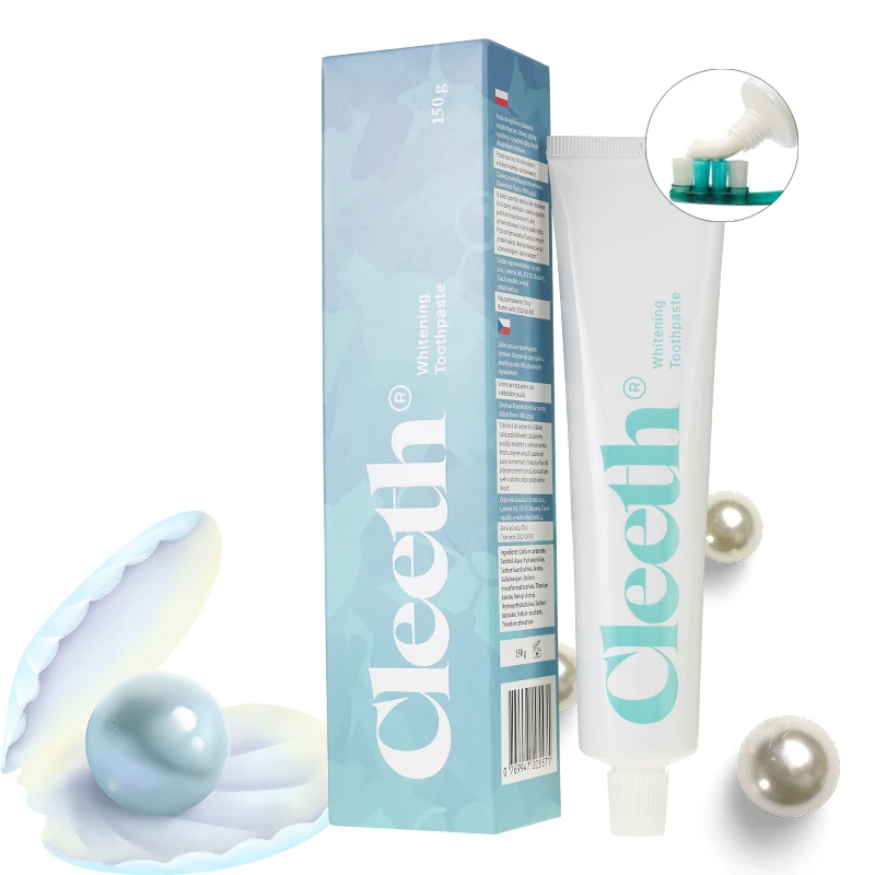 GRS / FSC / ISO Certificate Custom Fluoride Pearl White Teeth Whitening Anti Cavity Toothpaste Manufacturer