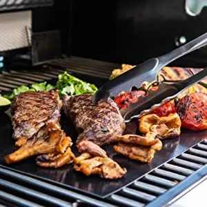 Reusable and Dishwasher Safe Black Fireproof Barbecue grill mat