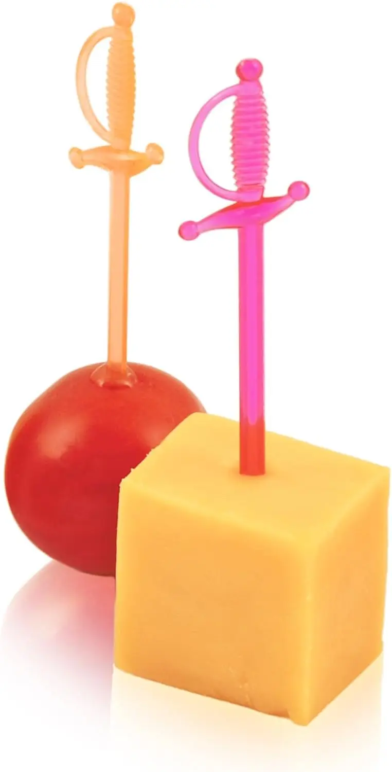 Party Supplies  Multi-color Appetizer Picks Food-Safe Plastic Mini Fruit Sword Toothpicks