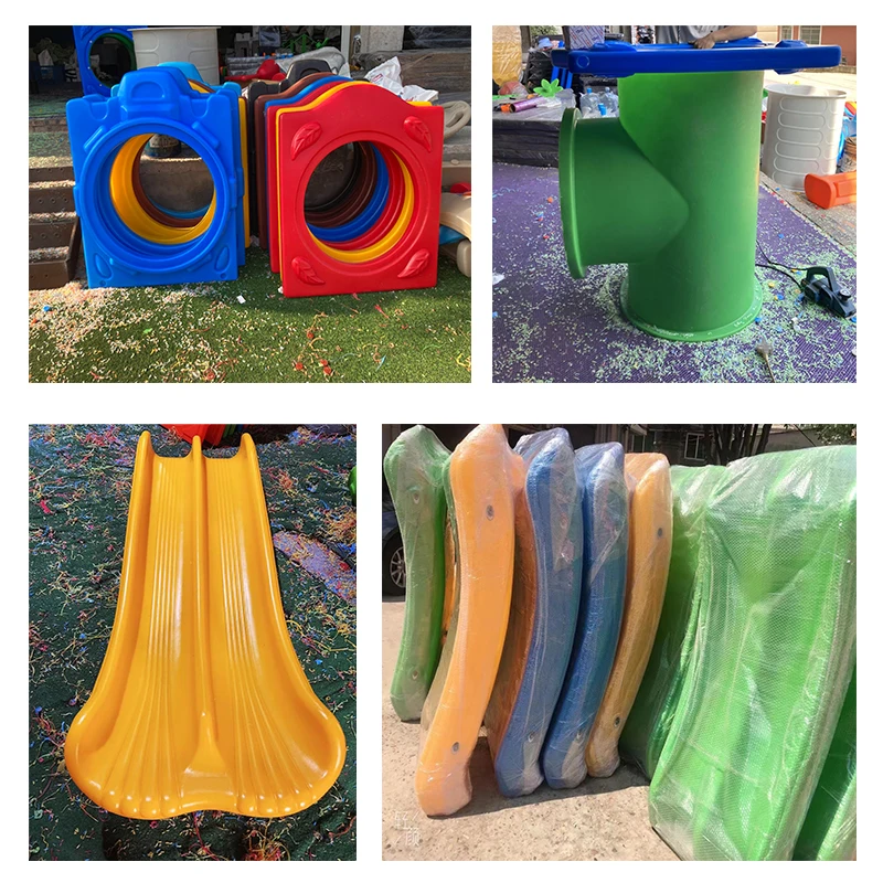 Best selling children playground equipment outdoor plastics slides pre-school child toy