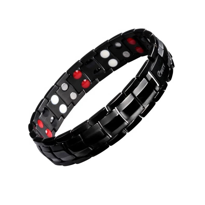 Titanium & Stainless Steel Germanium Energy Bracelets with Bio Magnetic Bracelet Men Jewelry