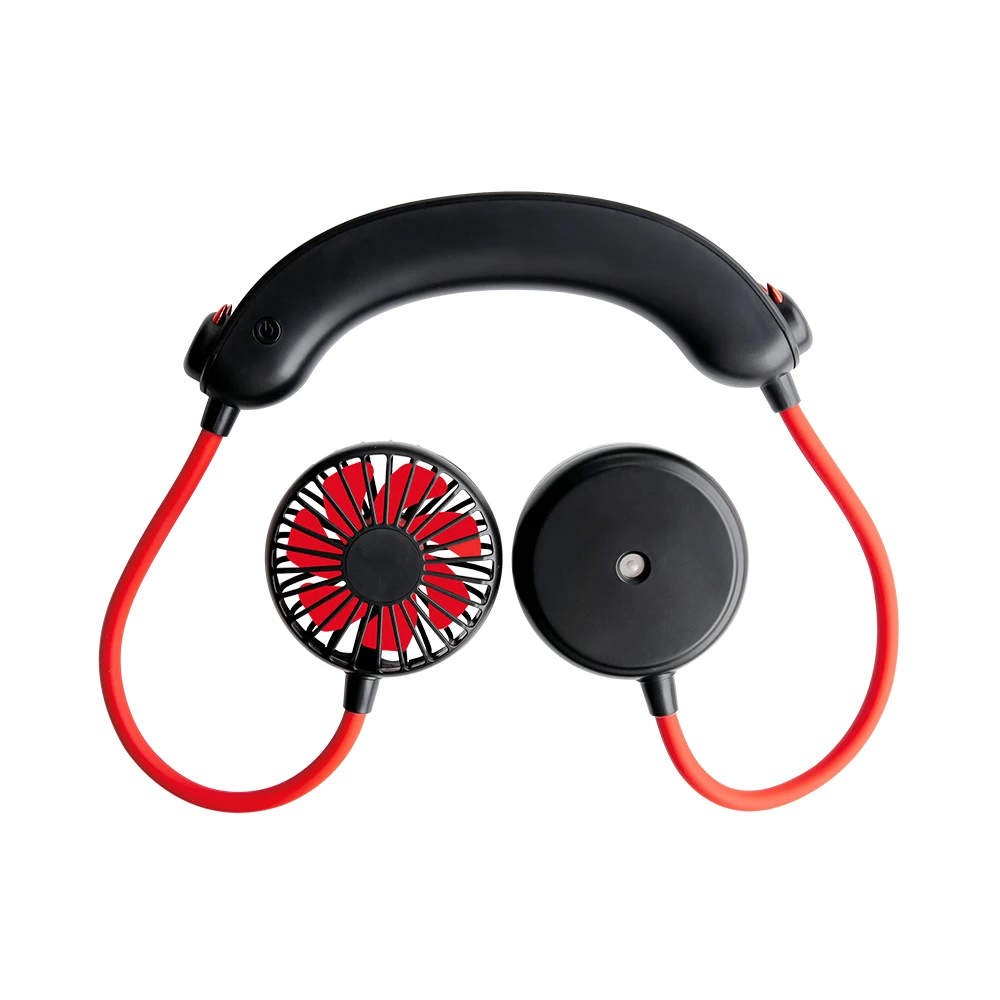 
Hot Sales 2000mAh Rechargeable USB Fan Portable Mini Hanging Neck Fan With Humidification 