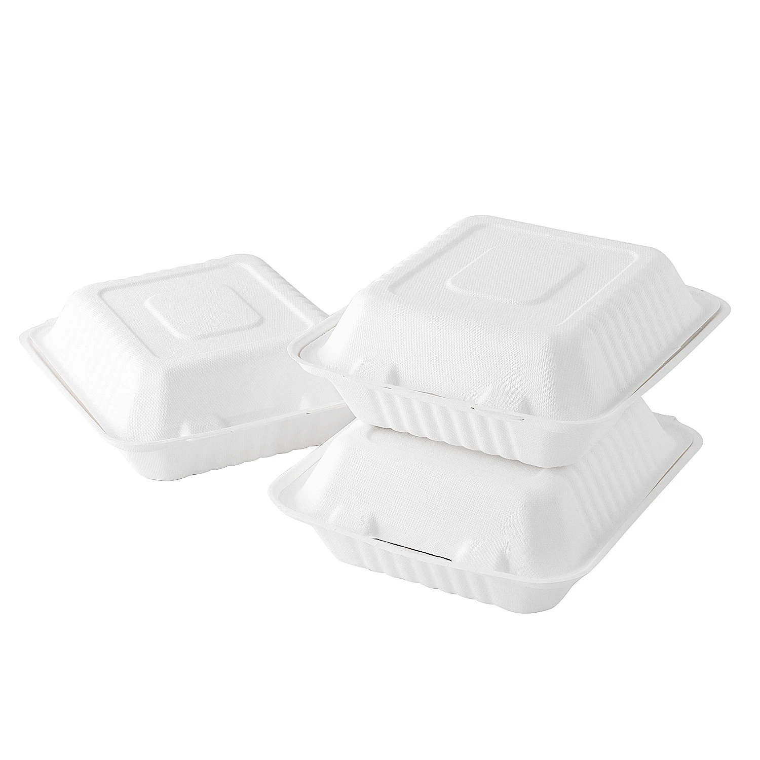 Factory sales biodegradable takeout container disposable sugarcane pulp compostable bagasse food box to go lunch