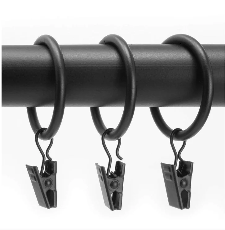 
Factory wholesale heavy duty multiple color curtains ring clips 