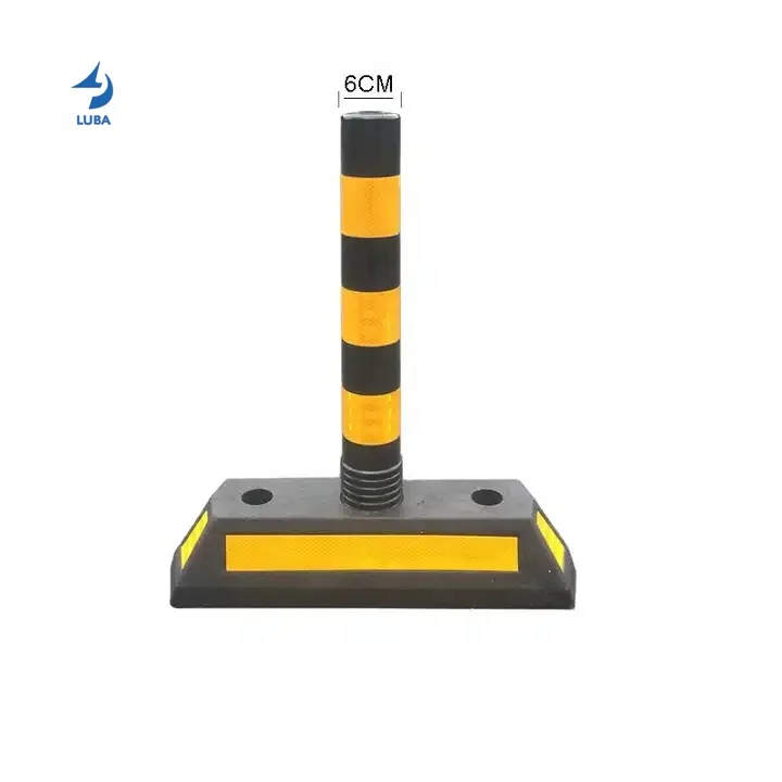 Road Safety Pe Post & Plastic Base Movable Road Divider Rubber Traffic Lane Separator Warning Post