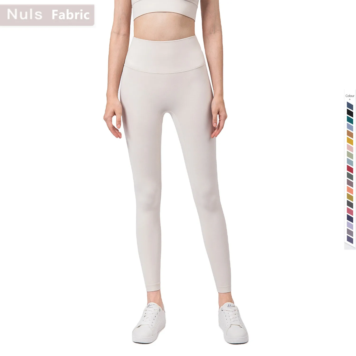 Wholesale Custom 2022 LuLu High End Nuls Fabric Yoga Leggings Stretch Gym Fitness Active Wear High Waist Yoga Pants