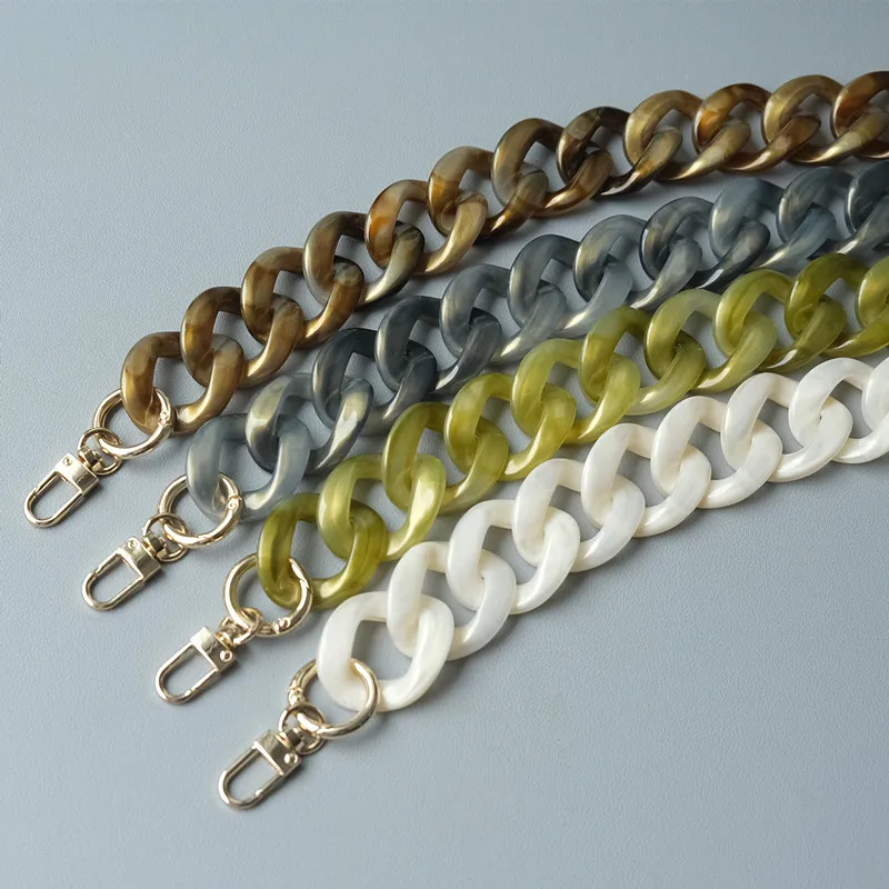 New Fashion Women Handbag Accessory Detachable Golden White Green Plastic Luxury Strap Shoulder Chain