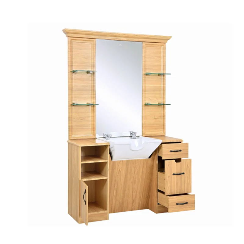 Barber Shop Equipment Supplies Hair Dresser Salon Furniture Set Styling Mirror Stations For Sale