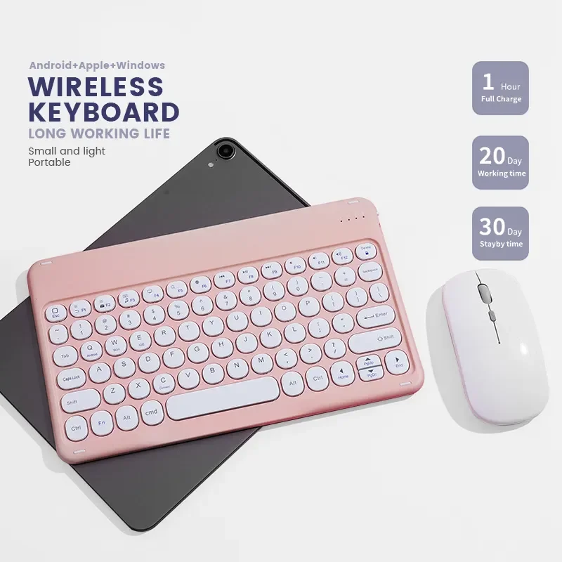 Ultra Slim colored Keyboard Rechargeable Wireless Keyboard for iPad Smartphone PC MacBook Android iOS Windows Device