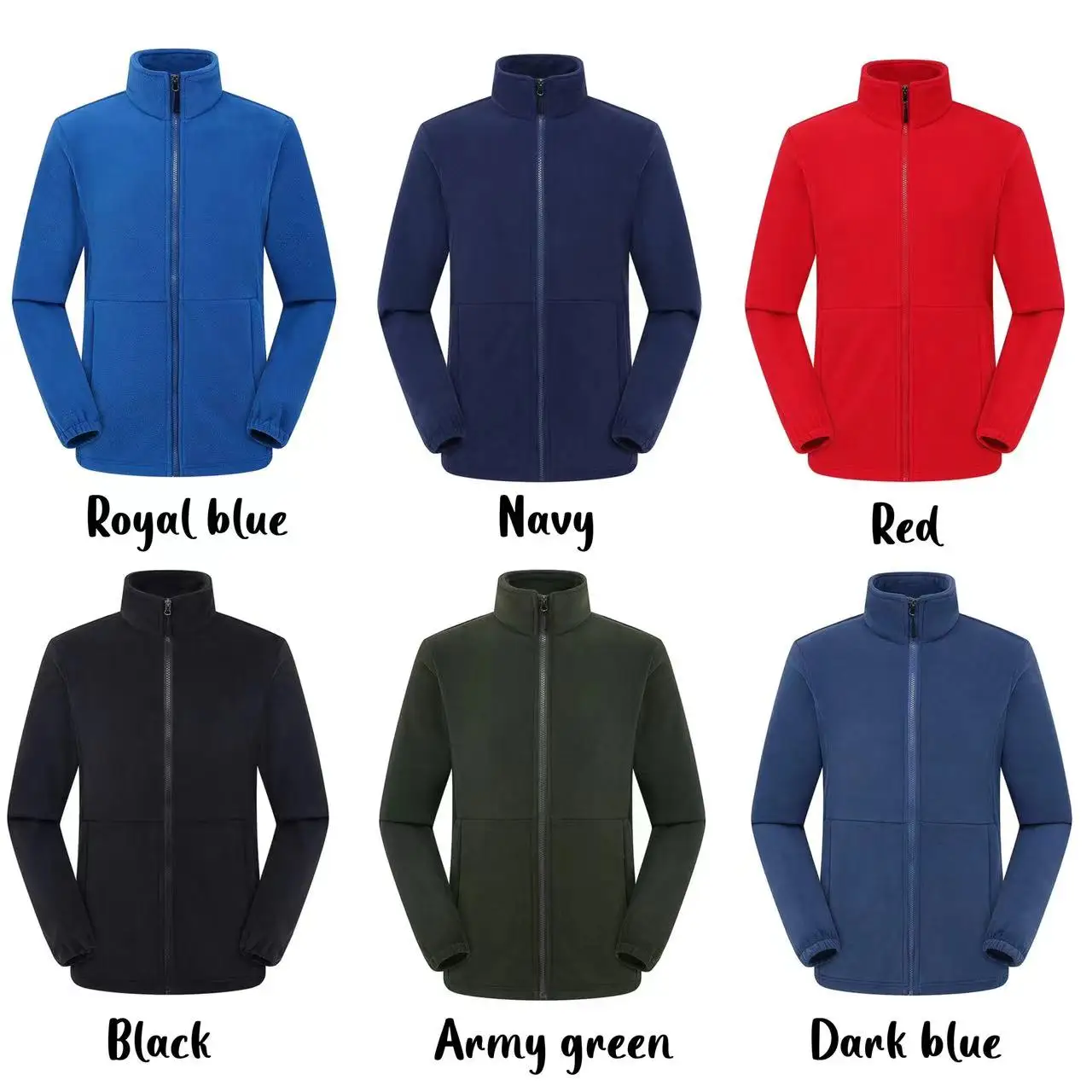 Unisex Full Zipper Polar Fleece Jackets Scrub Nurse Fleece Jacket With Logo