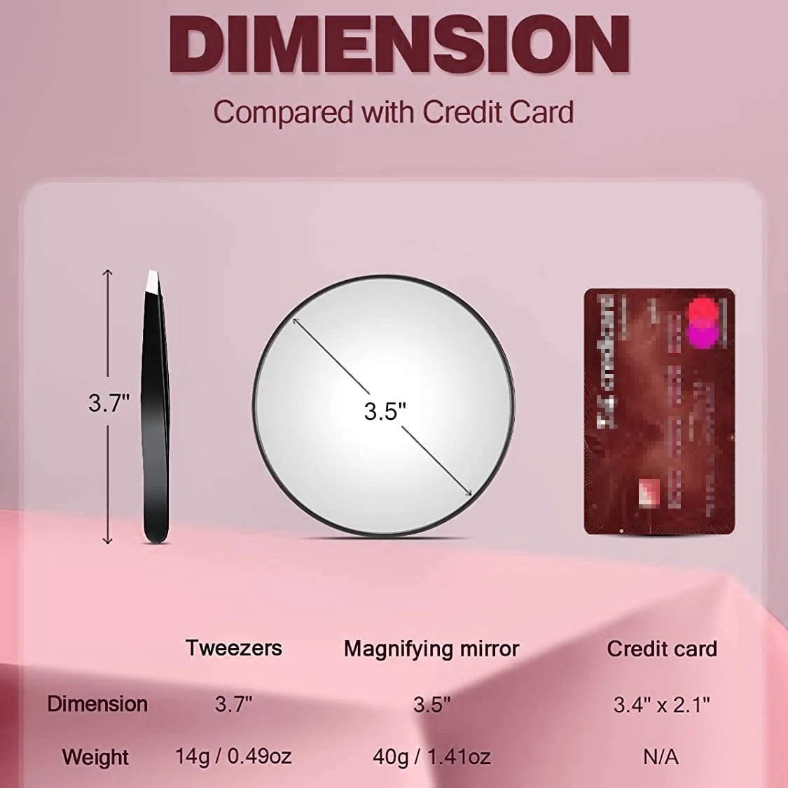 Hot Sale 10X 20X Magnifiers Pocket Mirror 2 Suction Cups Portable Cosmetic Magnifying Glass Travel Makeup Mirror Set