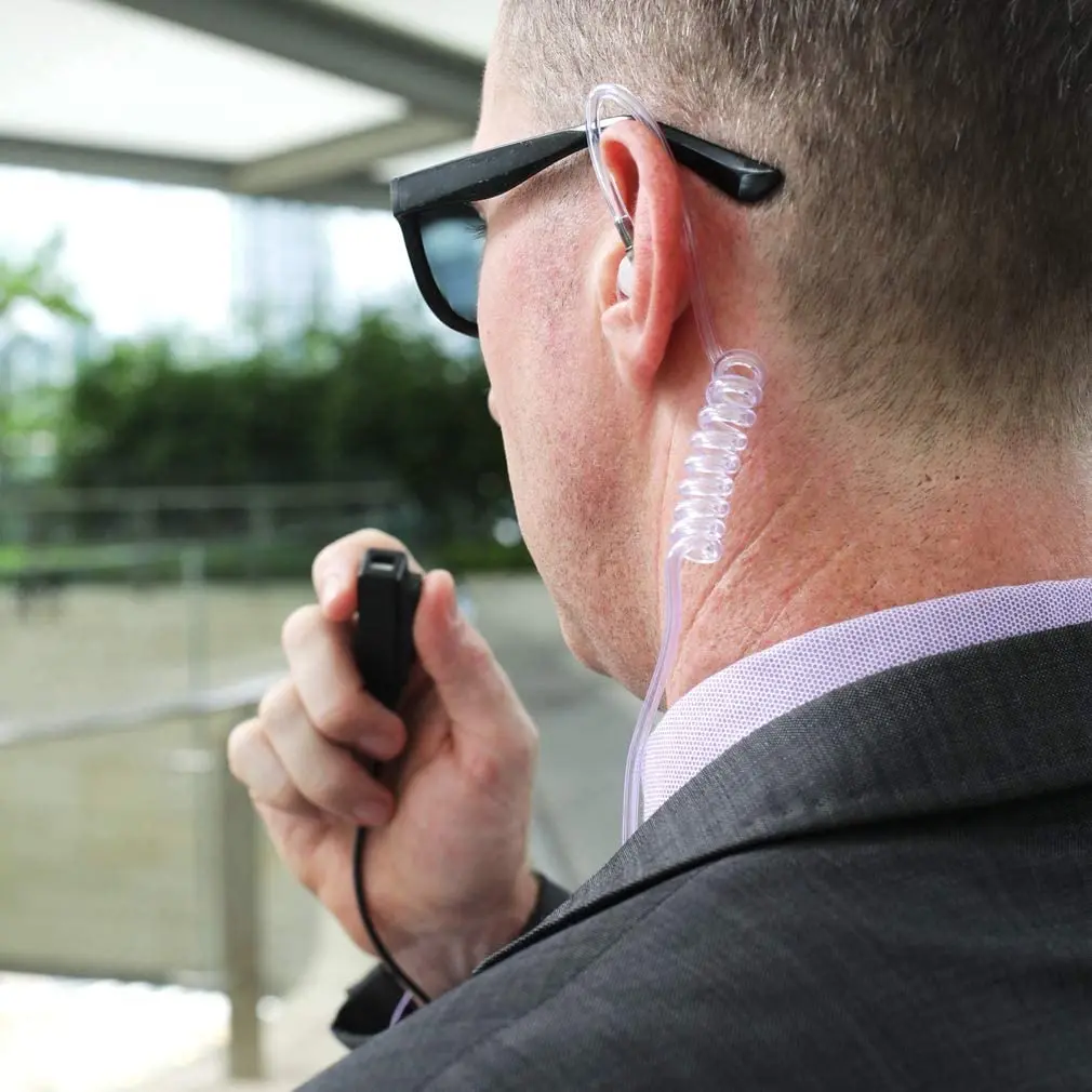  Secret Service Acoustic Ear Piece Law Enforcement Police Two Way Headset Air Tube Earpiece PPT With Mic For Hytera Hyt