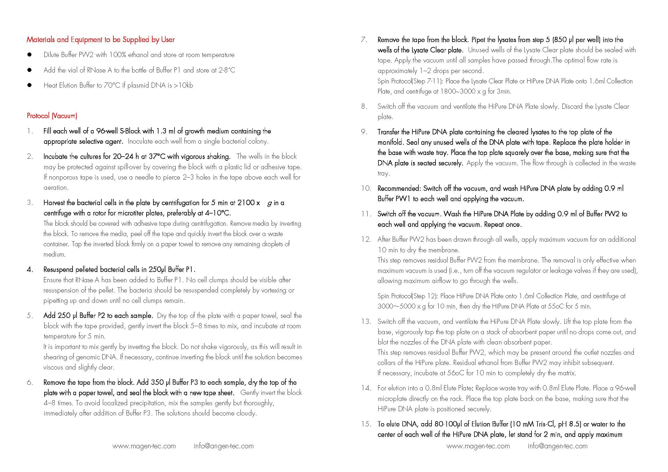 HiPure Plasmid DNA Plus 96 Kit, P1006, plasmid extraction kit Plamsid isolation kit