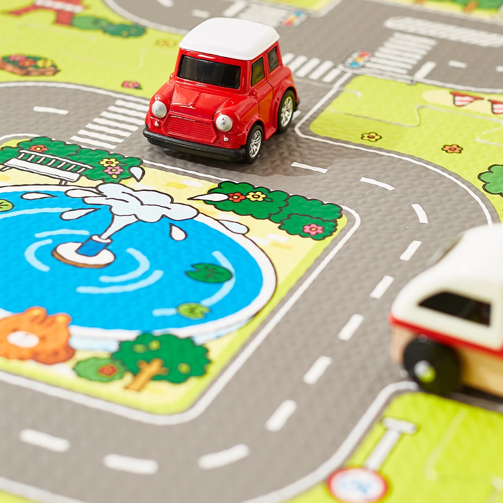 30cm 60cm thickness 1.2cm waterproof baby play floor Interlocking tatami eva foam car puzzle mat for kids soft eva