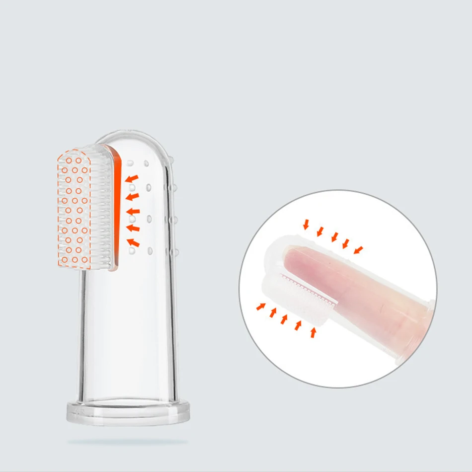 High Quality Silicone Finger Sofe Tooth Brush Tool Teeth Cleaning Dog Finger Toothbrush For Dog