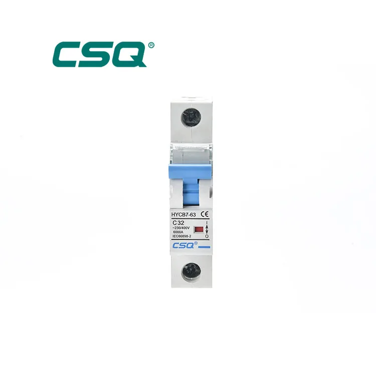 
HYCB7 AC 220v 380v 20 amp miniature circuit breaker motorized circuit breaker MCB home use 63A MIni circuit breaker 