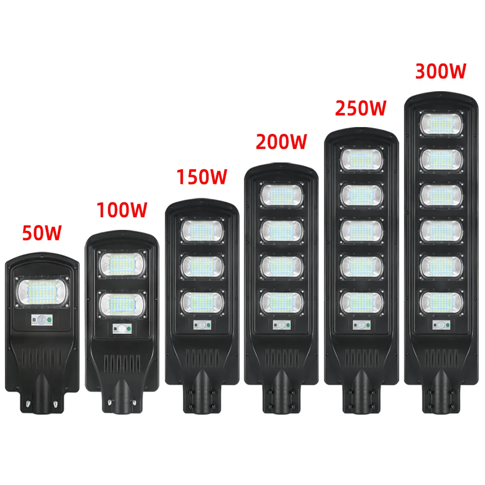 Открытый 6V Smd современный высокой мощности водонепроницаемый IP65 50W 100W 150W 200W 250W 300W все в одном светодиодный солнечный уличный