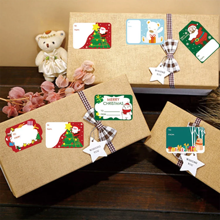 Merry Christmas Sticker 12 sheets/set Gift Envelope Sealing Stickers 18cmx13cm Party Decoration Christmas Sticker
