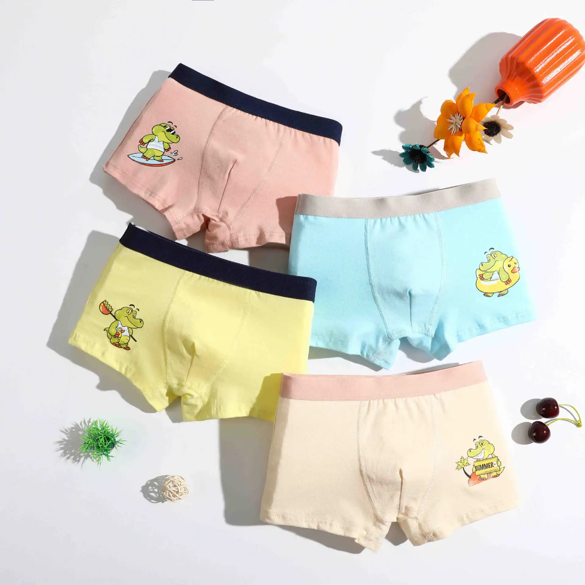 Kids Underwear Boys Children S Panties High Quality Fancy 95 Cotton Sex Cartoon Casual Animals OEM Spandex Style Time Lead Color