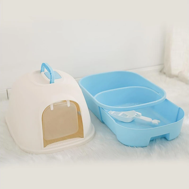 Cat Clean Up Products Plastic Large Space pp material clean sanitary cat litter toilet pet grooming cat litter box