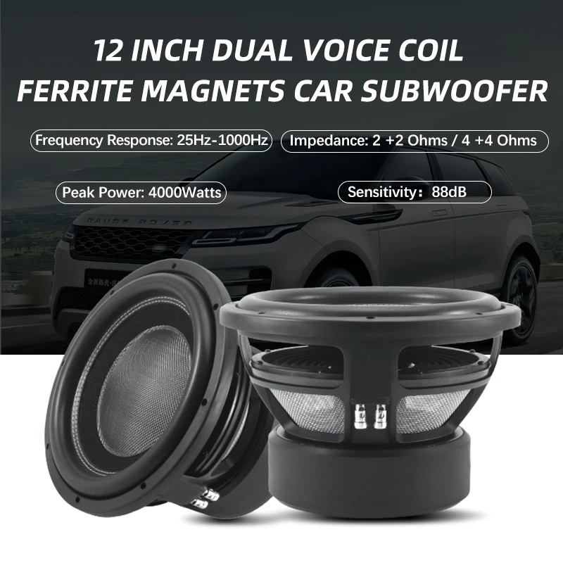 bass sub woofer dual 4ohm powered 12 18 inch car subwoofer basket 15 magnents 6000w not amp subwoofers