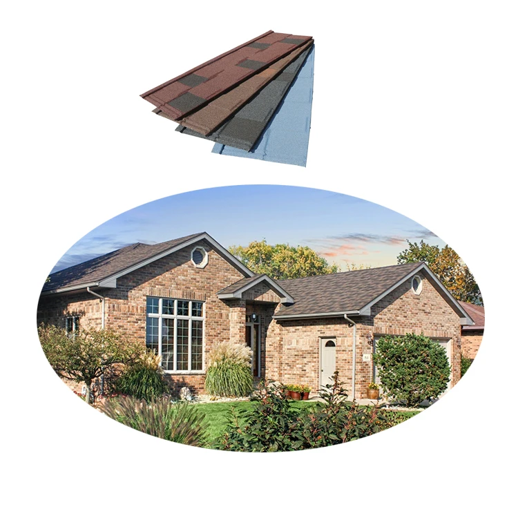 Low price Zhejiang manufacturer ceramic tiles roofing sheets  Galvanized Corrugated Stone Coated Metal Roof Tile