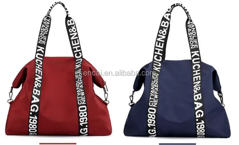 Encai Foldable Travel Bag Large Capacity Duffel Bag Cheap Excursion PINK Shoulder Bag