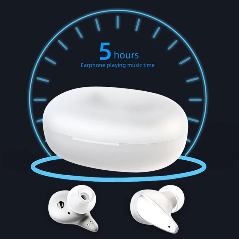 Universal Phone Control Customize embossment logo Metallic Glossy earbuds wireless earphone in ear earphone