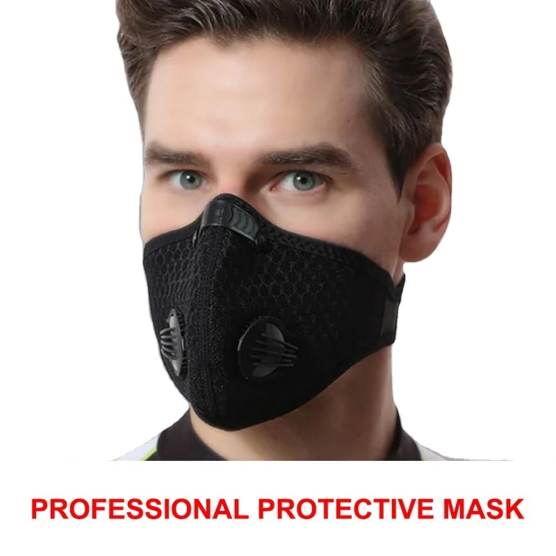 Anti-fog Haze Dust PM2.5 Dustproof Windproof Mountain Bike Riding Masks With Activated Carbon Filter Cycling Sports Mask