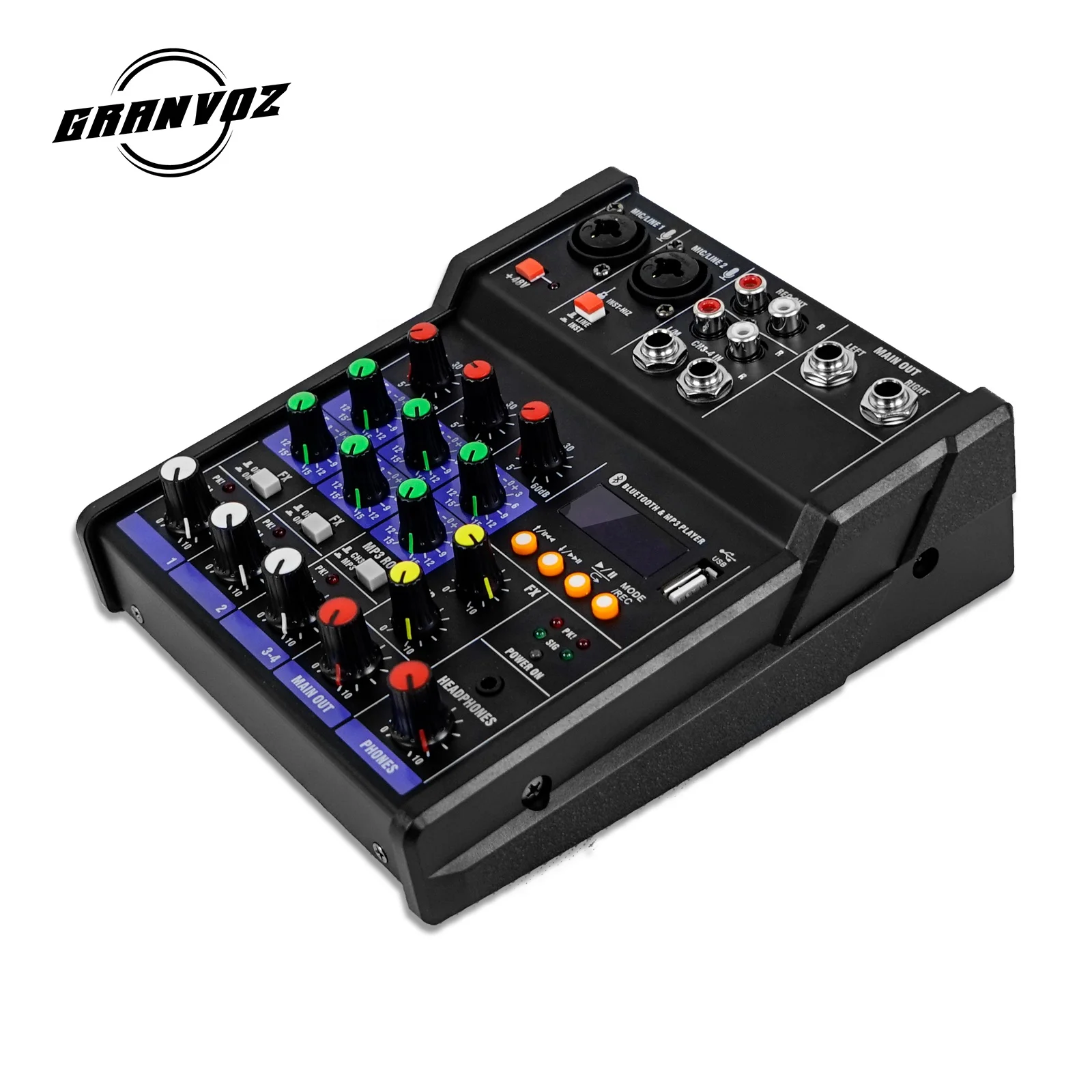 Новый Дизайн Чистый смеситель 4 канальный DVR с USB музыка dj микшер без