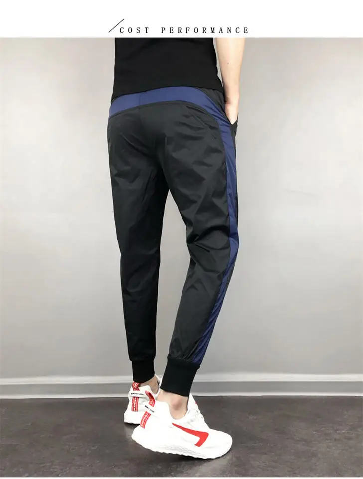 Custom Reflective Printing Unisex Lightweight Nylon Windbreaker Mesh Lined Sport Track Pants Drawstring Men Casual Running Pants