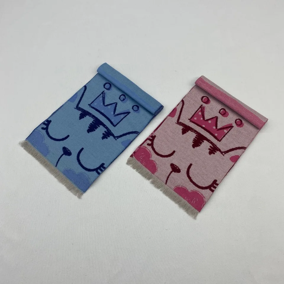100% Silk Cute  Flannel Scarf  For Children