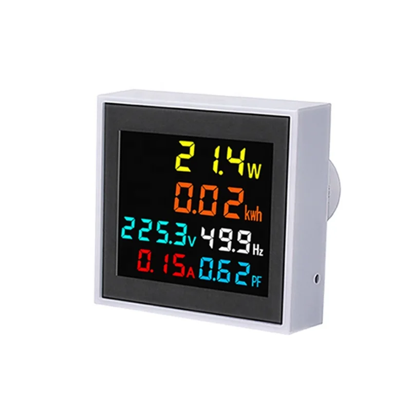 Din-Rail Multi Function Digital Meter 6 in 1 AC 50-300V 250-450V Voltmeter Ammeter LCD Display Voltage KWH Power Energy Meter