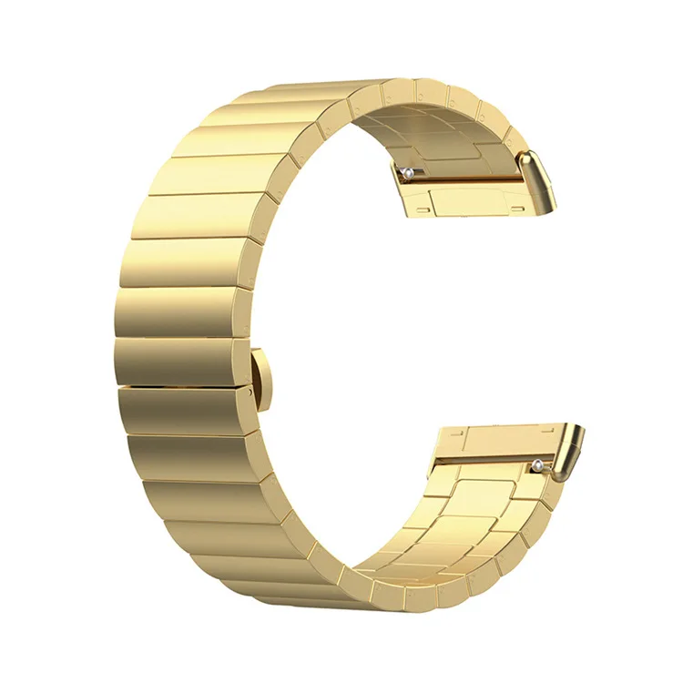 One Bead Bamboo Link Metal Strap With Solid Butterfly Clasp For Fitbit versa 4 sense 2 Watch Band