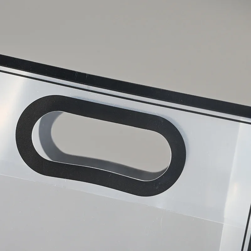 Manufacturer customized waterproof PVC handle bag transparent PP frosted plastic clothing bag promotional shopping gift bag