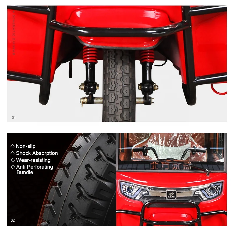 1000w electric car for elderly three wheel closed auto rickshaw price