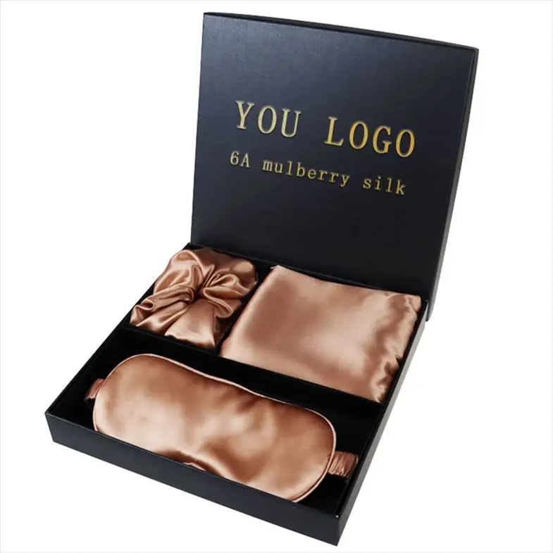 Wholesale Custom LOGO OEM/OEM Luxury Pure Sleep 100% Mulberry Silk Sleeping Eye Mask And Pillow Case