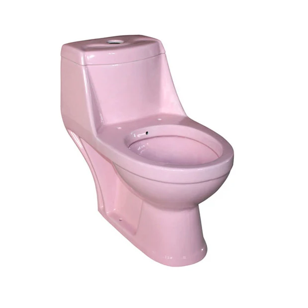 
factory manufacture A3101 red flower pattern ceramic luxury bathroom soft one piece toilet 