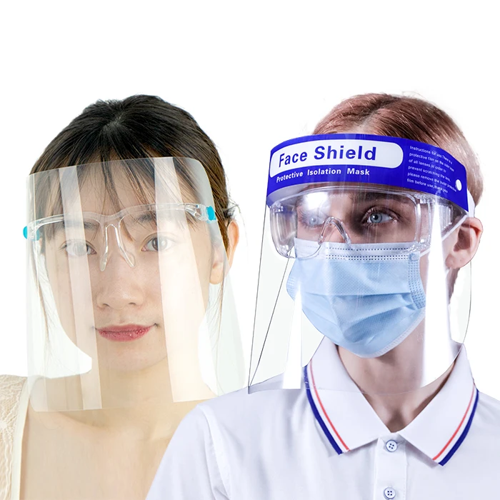 Дешевая цена Регулируемая полная Прозрачная защитная губка для лица защита от тумана