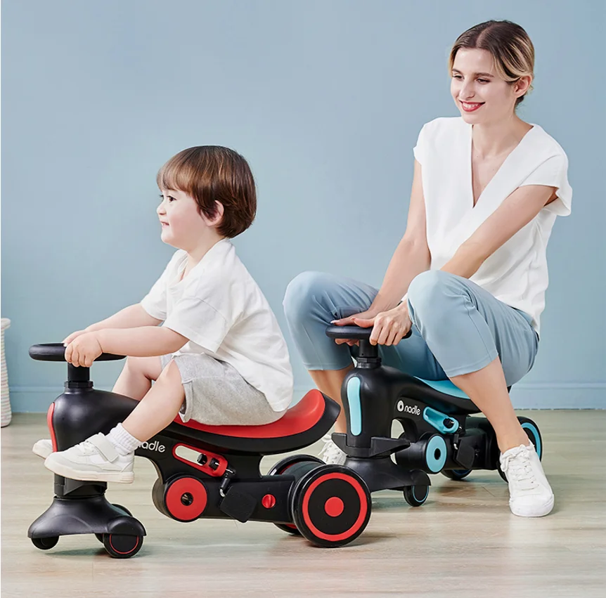 4 в 1 Детская качели BEBELUX для катания на самокате, велосипедная коляска, Детская счастливая детская Вибрирующая твист-машина, Детская качели для детей