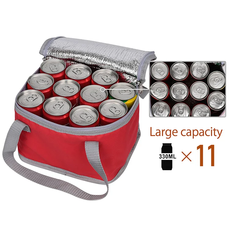 Wholesale custom RPET aluminium foil small rectangle soft insulated cooler lunch  bag