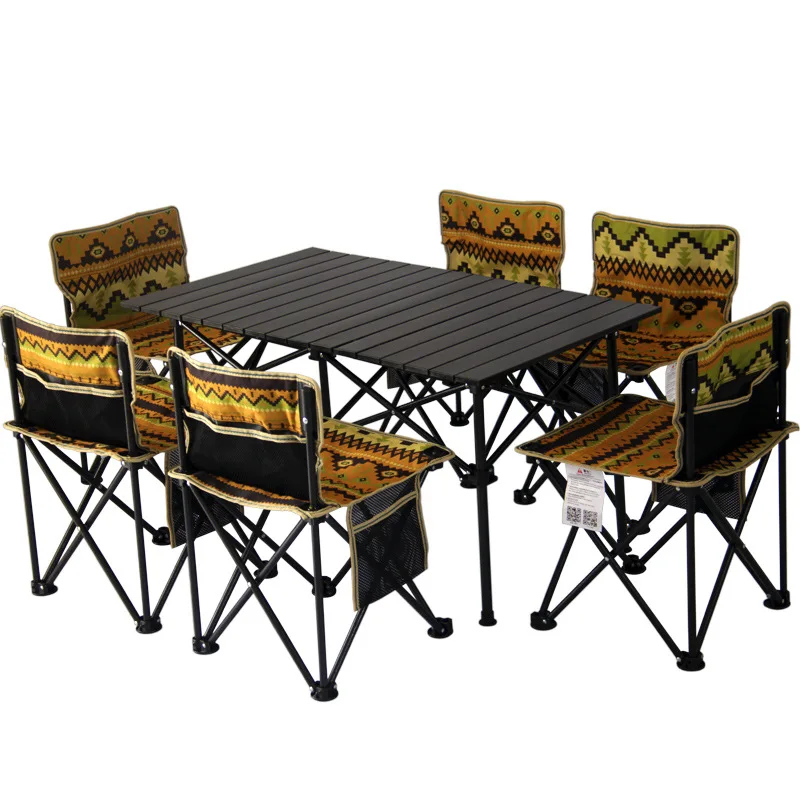 Алюминиевый Сплав Горный открытый складной стол портативный Кемпинг Пикник обеденный стол со стулом