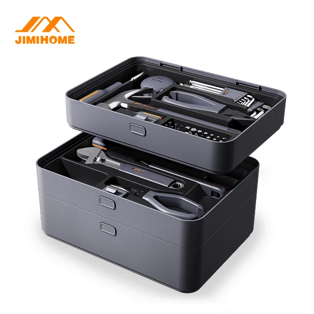 JIMIBOX  X3-ABC Tool Box Various Hand Power Tool Set Cordless Drill Plier Utility Knife Tape Measure